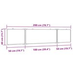 vidaXL Tableau blanc magnétique pliable 200x40x1 7 cm aluminium