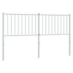 vidaXL Tête de lit métal blanc 150 cm