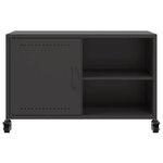 vidaXL Meuble TV noir 68x39x43 5 cm acier laminé à froid