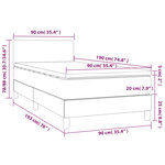 vidaXL Sommier à lattes de lit avec matelas Marron foncé 90x190 cm