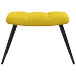 vidaXL Chaise de relaxation avec tabouret Jaune moutarde Velours