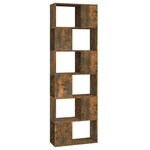 vidaXL Bibliothèque/Séparateur de pièce Chêne fumé 60x24x186 cm