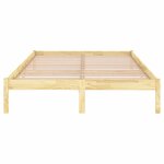vidaXL Cadre de lit bois massif 135x190 cm double