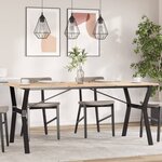 vidaXL Pieds de table à manger cadre en Y 160x80x73 cm acier