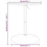 vidaXL Table de bar noir 60x60x90 cm bois d'ingénierie et acier chromé