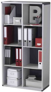 Bibliothèque modulable 8 cases Dimensions : Lcoloris gris/anthracite PAPERFLOW