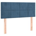 vidaXL Tête de lit Bleu foncé 80x5x78/88 cm Velours