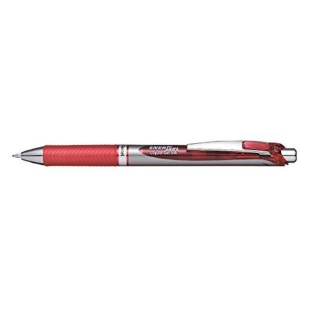 Stylo à bille energel rétractable, pointe métal 1mm rouge BL80-B PENTEL