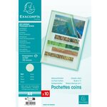 Sachet 10 Pochettes Coin Polypropylène Grainé 12/100e - A4 - Vert - X 10 - Exacompta