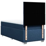 vidaXL Sommier à lattes de lit avec matelas Bleu 90x190 cm Tissu