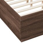 vidaXL Cadre de lit chêne marron 140x190 cm bois d'ingénierie