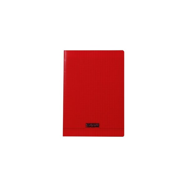 Cahier 48 pages seyès 90 g  couverture polypropylène rouge  format A4 CALLIGRAPHE