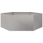 vidaXL Jardinière hexagone 138x120x45 cm acier inoxydable