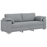 Canapé 2 pièces vidaXL avec coussins en tissu gris clair