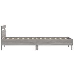 vidaXL Cadre de lit avec tête de lit sonoma gris 100x200 cm