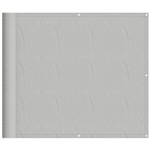 vidaXL Écran de balcon gris clair 90x400 cm 100  polyester oxford