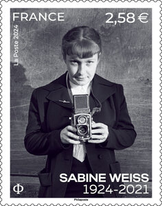 Timbre - Sabine Weiss (1924-2021)  - Lettre verte
