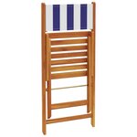 vidaXL Chaises de jardin pliantes lot de 6 tissu et bois massif