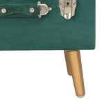 vidaXL Tabourets de rangement lot de 3 Vert Velours