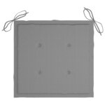 vidaXL Chaises à manger d'extérieur lot de 3 et coussins Acacia massif