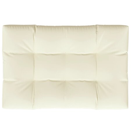 vidaXL Coussin de palette crème 120x80x12 cm tissu