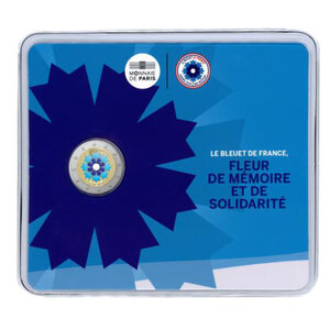 2 euros commémorative coincard BU France 2018 - Le Bleuet.