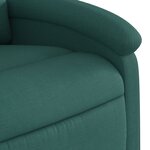 vidaXL Fauteuil inclinable de massage Vert foncé Tissu