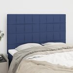 vidaXL Têtes de lit 4 Pièces Bleu 72x5x78/88 cm Tissu