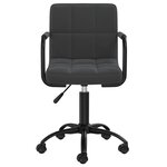 vidaXL Chaise pivotante de salle à manger Noir Velours