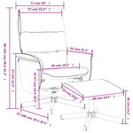 vidaXL Fauteuil inclinable avec repose-pied gris clair tissu