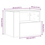 vidaXL Tables de chevet murales 2 Pièces noir 45x30x35 cm