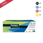 Oki C823 Pack de 4 cartouches de toner compatibles P4KOKT823NCMY