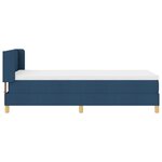 Lit à ressorts vidaXL avec matelas bleu 90x190 cm tissu