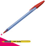 Stylo bille bic cristal soft 1 2 mm - écriture très fluide rouge - lot de 50