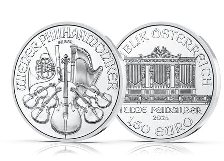 Pièce de monnaie 1 50 euro Autriche 2024 1 once argent – Philharmonique