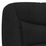 vidaXL Coussin de tête de lit noir 200 cm tissu