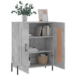 vidaXL Buffet gris béton 69 5x34x90 cm bois d'ingénierie