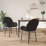 vidaXL Chaises à manger lot de 2 noir similicuir
