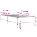 vidaXL Cadre de lit sans matelas chêne fumé 90x200 cm