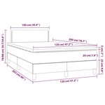 vidaXL Sommier à lattes de lit avec matelas Crème 120x200 cm Tissu