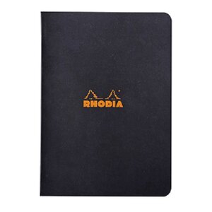 Rhodia - Carnet Piqué noir - A5, 14,8x21 - Petits Carreaux - 96 pages