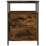 vidaXL Tables de chevet 2 Pièces chêne fumé 44x45x60 cm bois ingénierie