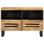 vidaXL Meuble TV 70x34x46 cm bois massif de manguier brut
