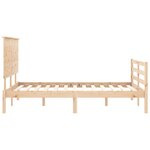 vidaXL Cadre de lit avec tête de lit 120x200 cm bois massif