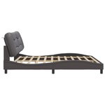 vidaXL Cadre de lit sans matelas gris 200x200 cm similicuir