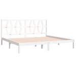 vidaXL Cadre de lit Blanc Bois de pin massif 200x200 cm