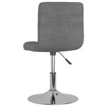 vidaXL Chaise pivotante de salle à manger Gris clair Tissu