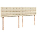 vidaXL Sommier à lattes de lit avec matelas Crème 180x200 cm Tissu