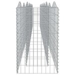vidaXL Lit surélevé à gabions arqué 600x50x100 cm Fer galvanisé