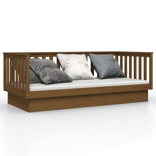 vidaXL Lit de jour Marron miel 100x200 cm Bois de pin massif